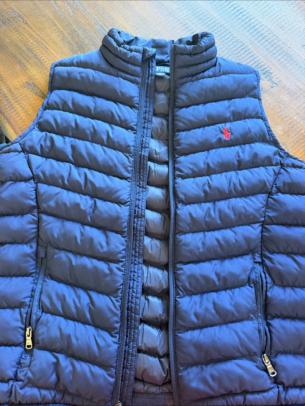 Polo by Ralph Lauren Navy Quilted Puffer Vest with Red Pony